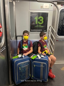 kids riding nyc subway
